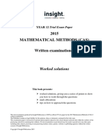 Insight 2015 Mathematical Methods Examination 2 Solutions