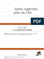 Actividades Sugeridas para El Taller de CRA