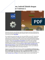 Membuat Game Android Mudah Dengan Intel XDK Dan Construct 2