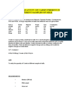 Study of Quantity of Caesin Present in Different Samples of Milk