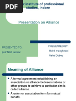 Presentation On Alliance: Pioneer Institute of Professional Studies, Indore