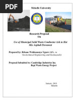 Mekelle University: Use of Municipal Solid Waste Combustor Ash in Hot Mix Asphalt Pavement