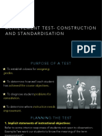 Construction of Achievement Test and Its Standardization