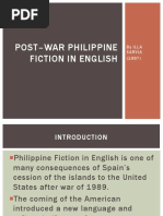 POST-war Philippine Fiction in English