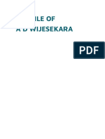 Profile of A D Wijesekara