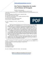 Simulado Sobre Termos Integrantes Da Oração Concurso Professor de Português