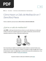 Cómo Hacer Un Zafu de Meditación - Aprende en 7 (Sencillos) Pasos PDF