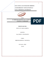 El Derecho Municipal en La Legislacion Nacional y Comparada