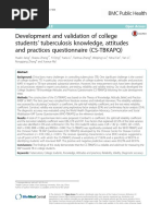 Development and Validation of College Students ' Tuberculosis Knowledge, Attitudes and Practices Questionnaire (CS-TBKAPQ)