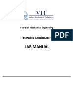 FALLSEM2018-19 - MEE1007 - ELA - GDNG26 - VL2018191003529 - Reference Material I - Foundry Lab - Manual