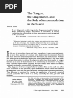 Role of Tongue in Occlusion