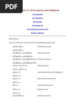 SECTION 3.2 Set Properties and Definitions