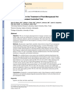 Clinical Hypnosis in The Treatment of Post-Menopausal Hot Flashes: A Randomized Controlled Trial