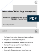 IS 402E Information Technology Management: Instructors: Tuba BAKICI, Hadj BARKAT, Arnaud Poisson, Pantelis Frangoudis