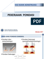 SI-4152 Estimasi Biaya - 8 Pekerjaan Pondasi (Week-6) - 2017