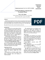 pH-Control Problems of Wastewater Treatment Plants: Dr. G. M. Alwan