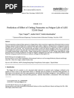 Prediction of Effect of Cutting Parameter On Fatigue Life of AISI 52100 Steel