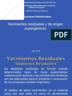 Yacimientos Residuales y de Origen Supergenico