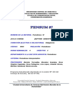 Programa Periodismo IV