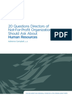 20 Questions Directors of NotforProfitOrganizations Should Ask About Human Resources