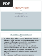 Debentures: Investment Law 5 Year Semanti Choudhury