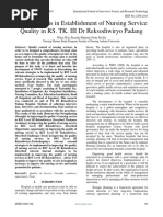 Swot Analysis in Establishment of Nursing Service Quality in RS. TK. III DR Reksodiwiryo Padang