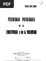 Psicologia Patologica de La Voluntad Demetrio Garcia Velazquez PDF