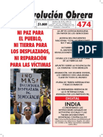 Periódico Revolución Obrera No. 474 Octubre de 2018