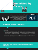 Crimes Committed by Public Officers: Revised Penal Code Articles 203 To 245