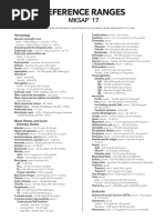 Reference Ranges: Mksap 17