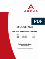 Micom P92X: Voltage & Frequency Relays