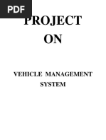 Project ON: Vehicle Management System