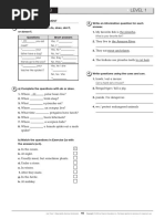 Grammar Unit 1B - : Level 1