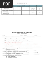 MAPEH Arts Grade 10 Second Quarter Examination