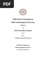 MBA Executive Syllabus