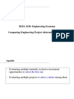 IEDA 3230: Engineering Economy Comparing Engineering Project (Deterministic Models)