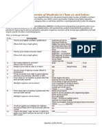 Questionnaire For Parents of Students in Class 10 and Below