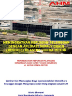 Meningkatkan Kepuasan Pelanggan Dengan Aplikasi Supply Chain (Reverse) Di Astra Honda Motor