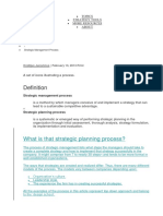 What Is That Strategic Planning Process?