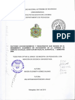 Factores Socioeconóniicos y Pedagógicos Que Inciden en El Rendimiento Academico PDF