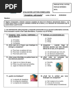 Pruebas de Comprensión de Lectura 2º Básico