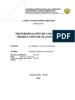 Informe de Determinación de Costos de Producción de Plantones