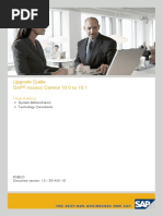 Upgrade Guide SAP Access Control 10.0 To 10.1: System Administrators Technology Consultants