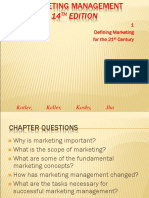 MBA Chapter 1 Defining Marketing For The 21st Century Marketing Management (13th Edition)