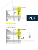 PT System (2500 m3/hr) (Check The Flow) : Gravity Line Calculations