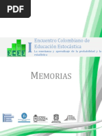 Encuentro Colombiano de Educación Estocástica La Enseñanza y Aprendizaje de La Probabilidad y La Estadística MEMORIAS