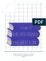 Tesauro Biblioteconomía Documentación CSIC