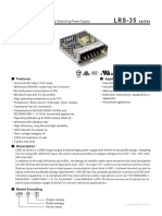 35W Single Output Switching Power Supply: Series