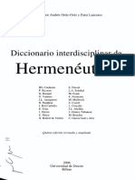 Hermeneutica Diccionario Historia