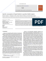 Specific Consumption of Liquid Biofuels in Gasoline Fuelled Engines